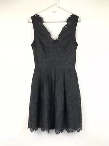 Vestido de Encaje H&M Talla 4 Noche Boda Cóctel Baile de graduación Graduación Fiesta Negro Nuevo con Etiquetas - Imagen 1 de 9