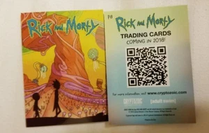 2018 SDCC COMIC CON EXCLUSIVE CRYPTOZOIC SWIM RICK AND MORTY PROMO CARD # P8 - Picture 1 of 1