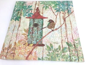 Vogelhaus Laub Vogel Leinwand Wandbild Kunstdruck Wohndeko 24,5" Quadratmeter von Tim Coffey - Bild 1 von 10