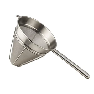 Stainless Steel Fine Mesh Metal Food, Bouillon Strainer Extra fine 8" - Picture 1 of 7