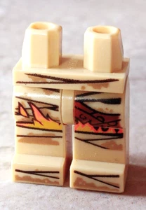 New LEGO Mummy Legs Wrapped ON FIRE Sand Marks Pharaohs Army Body Part Monster - Picture 1 of 1