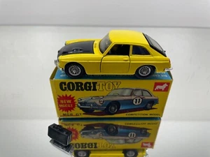 CORGI TOYS 345 MGC GT COMPETITION MODEL -YELLOW 1:43- HIGH QUALITY IN BOX - 527 - Picture 1 of 15
