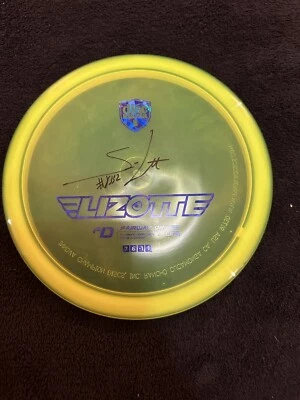 Simon Lizotte Autographed Discmania C-Line Yellow Disc Golf 175g - Image 1 of 3