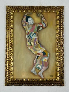 Egon Schiele (Handmade) Oil On Canvas Painting signed and stamped - Picture 1 of 7