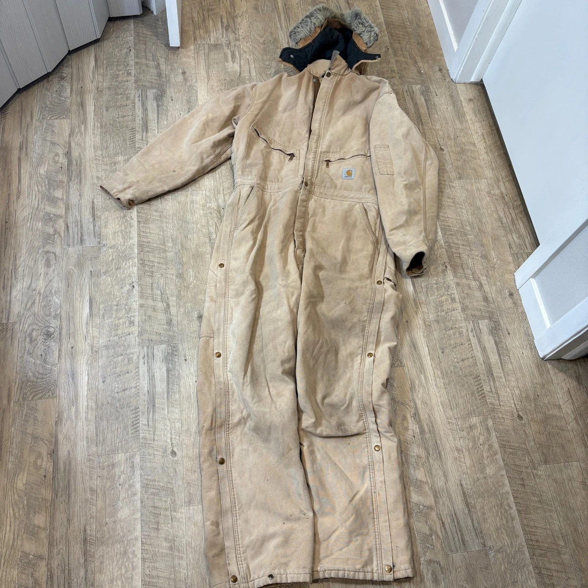 ジャケット・アウター Carhartt duck coverall beige vintage 90's 90s Vintage Carhartt Duck Coverall Beige Men's | eBay