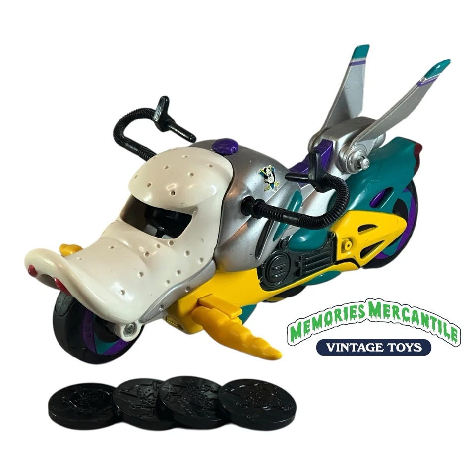 Боевой велосипед Mighty Ducks Duckcycle Blastin' Полный Автомобиль Mattel 16075 1996 - Изображение 1 из 4