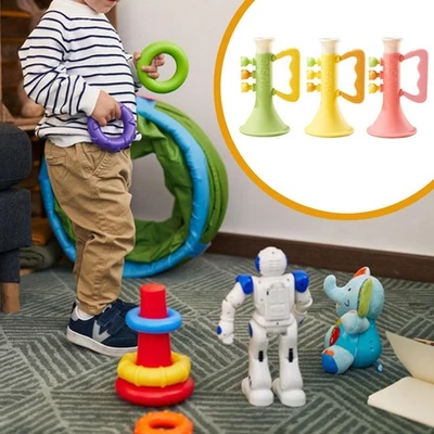 Trompeta Juguete Noise Maker Desarrollo Sonido Claro Dibujos Animados Silicona - Imagen 1 de 2
