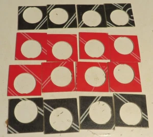 NUEVO ROJO Y NEGRO E-Stop Legend Plate EMERGENCY STOP 16 piezas Lote 1.75" con Agujero de 1.25" - Imagen 1 de 11