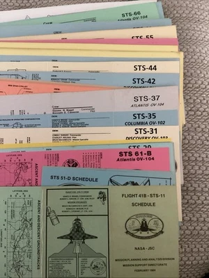 Vintage NASA Space Shuttle Mission Events Timeline  Flight  Cards Update 11/13 - Image 1 of 4
