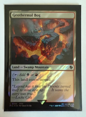 MTG: Geothermal Bog (Surge Foil) Commander: Final Fantasy Foil NM - Image 1 of 2