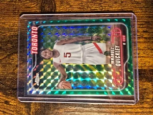 Topps Chrome Basketball 2025 Immanuel Quickley Green Geometric Refractor /99 #57 - Picture 1 of 2