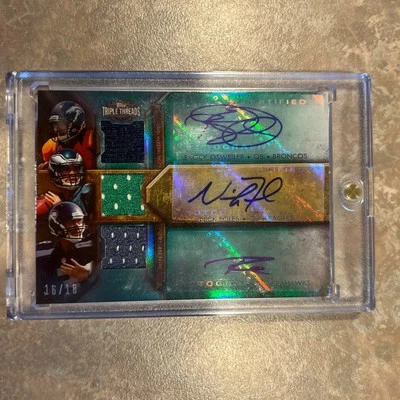 2012 Topps Triple Threads - Auto Relic Combo R Wilson, N Files, B Osweiler 16/18 - Image 1 of 2