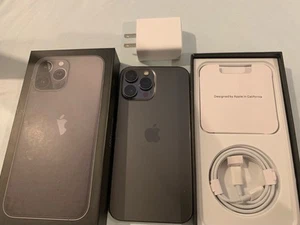 APPLE IPHONE 13 PRO MAX UNLOCKED 256GB GRAY WORKS GREAT - Picture 1 of 7