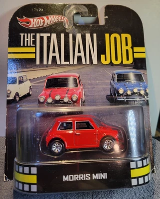 2012 HOT WHEELS RETRO ENTERTAINMENT - The Italian Job - MORRIS MINI - RED HTF! - Image 1 of 2