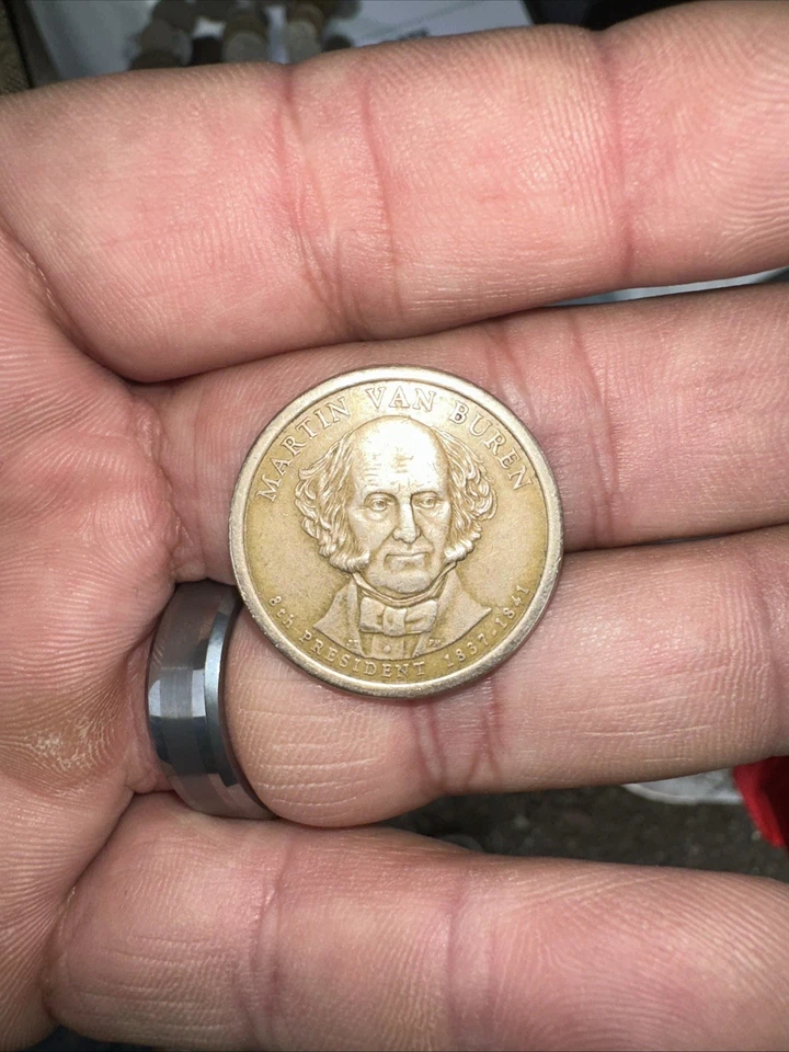 Moeda de US$ 1 dólar 2008 D Martin Van Buren 1837-1841 cor ouro FRETE GRÁTIS!!! - Imagem 1 de 1