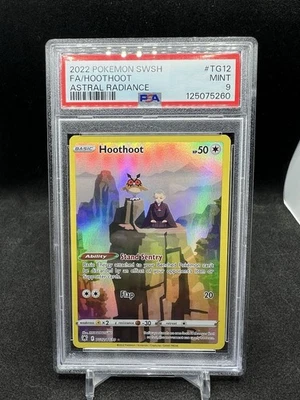 2022 POKEMON SWORD & SHIELD ASTRAL RADIANCE #TG12 FULL ART/HOOTHOOT PSA 9 - Image 1 of 2