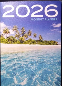 2026 TROPICAL BEACHES Monthly Planner Home Office Calendar Organizer FREE S/H! - Picture 1 of 9