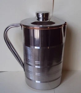 BRAND NEW! STEEL with COPPER inside Jug Pitchers With Lid Tableware - Picture 1 of 3