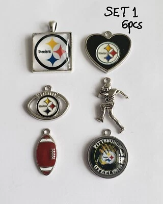Venta bonito conjunto 4/6 piezas NFL Steelers Fútbol americano, hecho en vidrio, lindo Ver detalle a continuación Foto 1 de 4