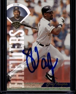 1995 Leaf #261 Autographed Greg Vaughn Trading Card - Image 1 of 2