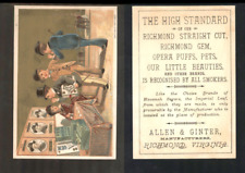 1880's ALLEN & GINTER ADVERTISING TOBACCO CARD  OUR LITTLE BEAUTIES  ,      934