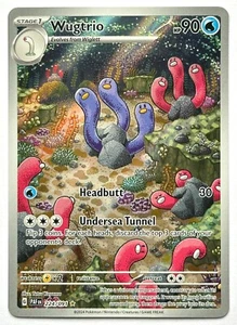 Wugtrio 224/091 -Pokemon TCG - Paldean Fates Illustration Rare Holo NM/M - Picture 1 of 2