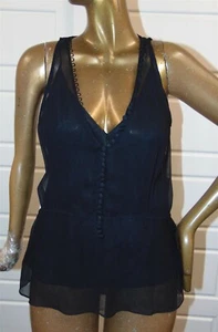 New Elizabeth and James Lorelei Black Sleeveless Top w/Camisole sz L - Picture 1 of 7