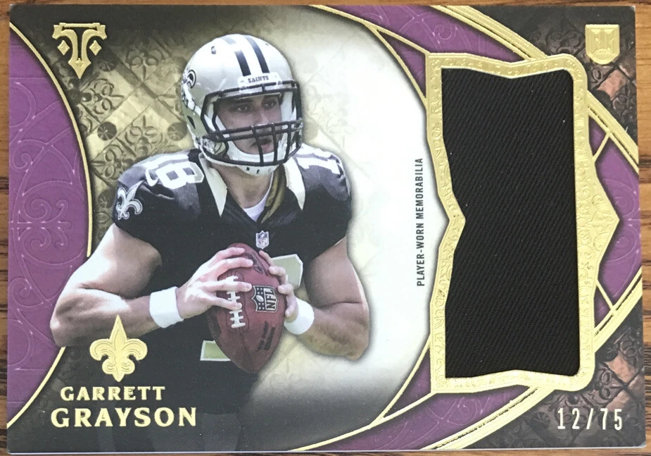 2015 Topps Triple Threads Rookie Jumbo Relics PURPLE Garrett Grayson #’d 12/75 - Image 1 of 2