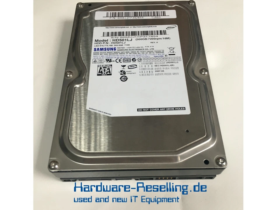 Samsung SATA 3,5" - 500GB-7200RPM-16MB-300MB / S - HD501LJ - Imagen 1 de 2