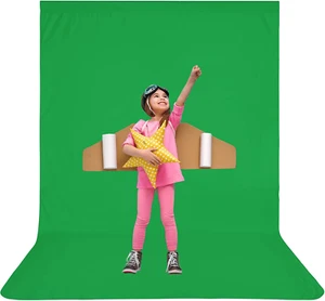Green Screen Backdrops, Portable Solid Color Photography Backdrops Cloth, 6.0 X - Picture 1 of 12