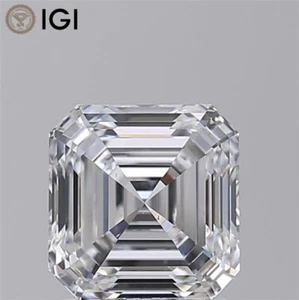 2.01Ct Asscher cut Fancy Shape Diamond IGI Certified VS2 Clarity E - Picture 1 of 14