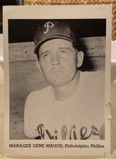 GENE MAUCH PHILADELPHIA PHILLIES 1961 JAY PUBLISHING 5x7 B&W Photo Manager