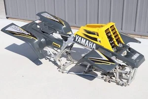 Yamaha Banshee fenders + gas tank plastic + grill + graphics GRAY YELLOW 1998 - Picture 1 of 12