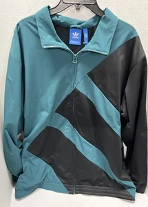 Adidas EQT TT BOLD Black Green Men's Size 2XL Windbreaker Track Jacket BK7209 - Picture 1 of 12