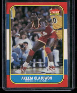 1986-87 Fleer #82 / Akeem Olajuwon ROOKIE / NM-MINT & CENTERED