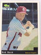 1991 Batavia Clippers-Classic BEST Minor League Baseball Card-Rob Nash