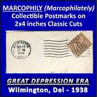 MARCOPHILY Marcophilately - WIELKA ERA DEPRESJI - Wilmington, Del. - 1938