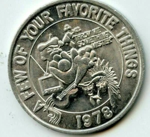 Mardi Gras Doubloon Krewe of Freret 1978 aluminio - Imagen 1 de 2
