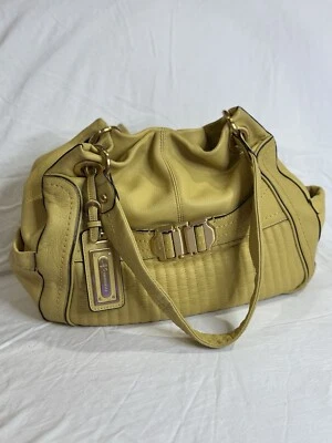 Bolso de Hombro Grande para Mujer B. Makowsky Cuero Amarillo Suave Genuino Foto 1 de 4