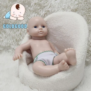 On Sale 16.5" Unpainted Doll Open Eyes Newborn Girl Soft Full Silicone Baby Doll - Picture 1 of 10