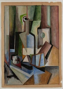 Xenia Leonidowna Boguslawskaja "Stillleben mit Vase", Kubofuturistin , Iwan PUNI - Bild 1 von 2