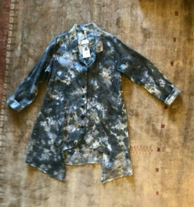 NWT Cynthia Ashby womens Sz M linen lagenlook Ray Jacket - Picture 1 of 7