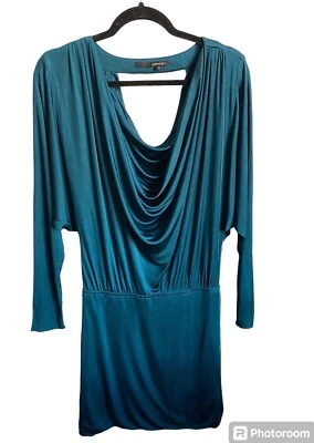 Mini Vestido Drapeado Jay Godfrey Mezcla Seda Verde Azulado Talla 6 Foto 1 de 4