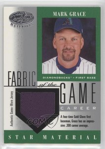 2001 Leaf Certified Materials Fabric of the Game Career Stats /308 Mark Grace