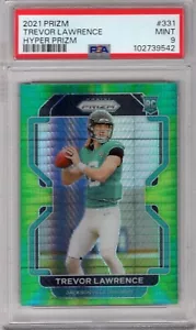 Trevor Lawrence 2021 Panini Prizm Hyper Prizm Rookie RC #164/175 PSA 9 MINT - Bild 1 von 2