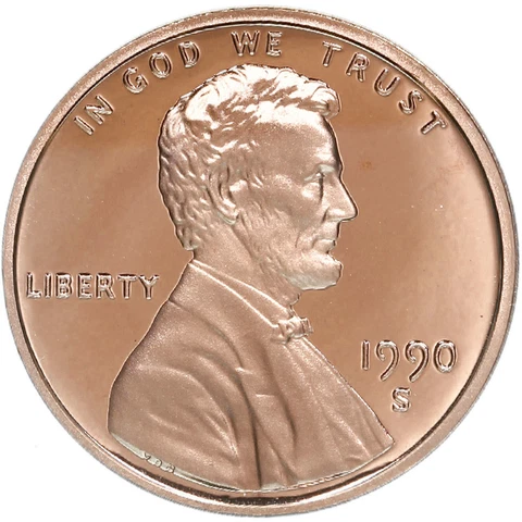 1990 S Lincoln Memorial Cent Gem Deep Cameo Proof Penny Cover