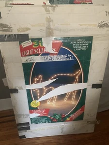 Mr. Christmas 3D Grazing Reindeer Light Up Outdoor Decoration Vintage 1991 - Picture 1 of 3