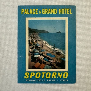 Vintage Hotel Travel Luggage Label Hotel Spotorno Riviera Delle Palme Italy - Picture 1 of 5