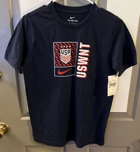 NWT Nike Core Short Sleeve T-Shirt TEAM USA Navy USWNT Soccer Youth Girls XL - Picture 1 of 7