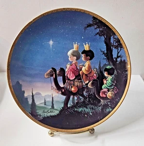 Plato de Momentos Preciosos - Siguieron la Estrella - Colección de Platos de Historia Bíblica - Imagen 1 de 4